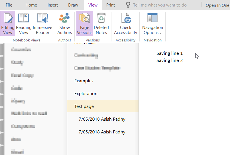 how to delete onenote notebook page